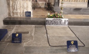 Graves of Shakespeare and wife Anne