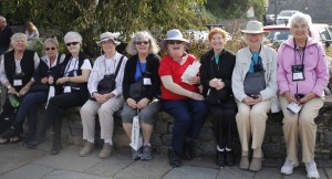 Happy ladies ready for lunch