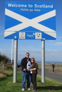 Bob & Linda at Scottish border